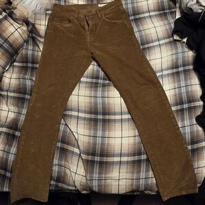 Daniel Cremieux Brown Straight Corduroy Pants